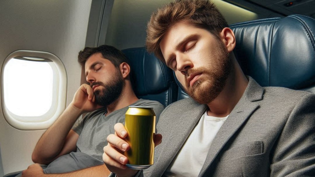 Beber e dormir no avio  uma pssima ideia para o seu corao